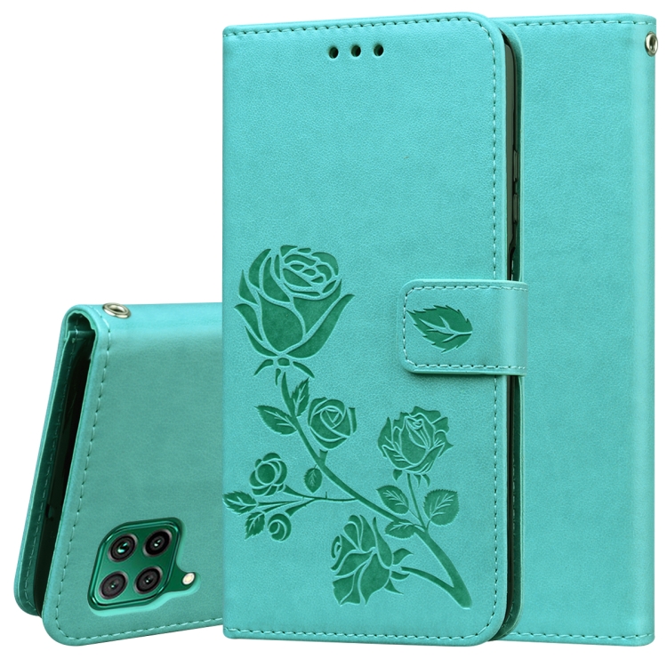 SKLO + PUZDRO 2v1 pre HUAWEI P40 Lite - Knižkové puzdro ROSE zelené