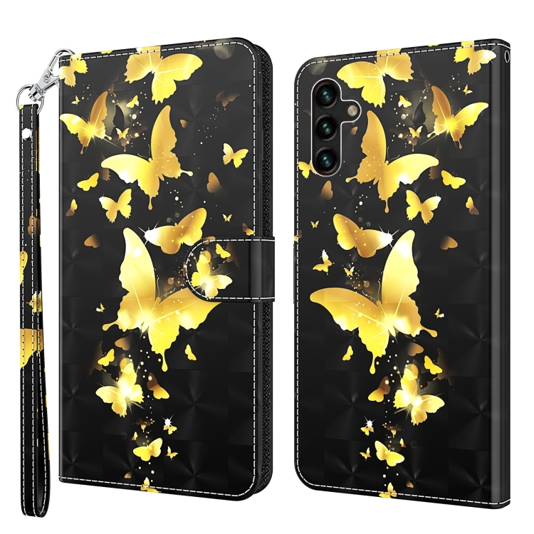 SKLO + PUZDRO 2v1 pre Samsung Galaxy A13 5G / A04s - Knižkové ART Gold Butterfly