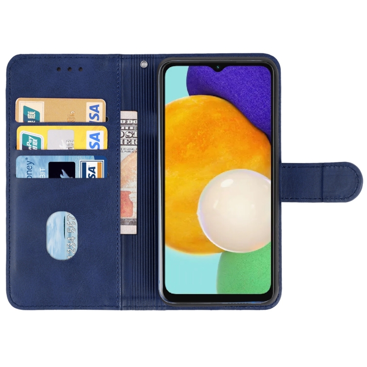 SKLO + PUZDRO 2v1 pre Samsung Galaxy A13 5G / A04s - Knižkové SOLID modré