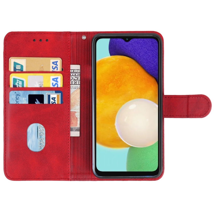 SKLO + PUZDRO 2v1 pre Samsung Galaxy A13 5G / A04s - Knižkové SOLID červené