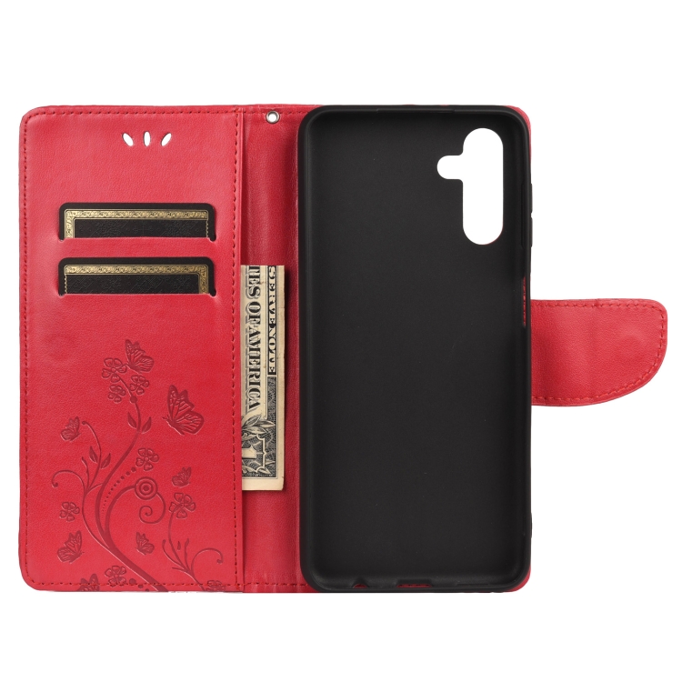 Knižkové puzdro pre Samsung Galaxy A13 5G / A04s - EMBOSSED červené