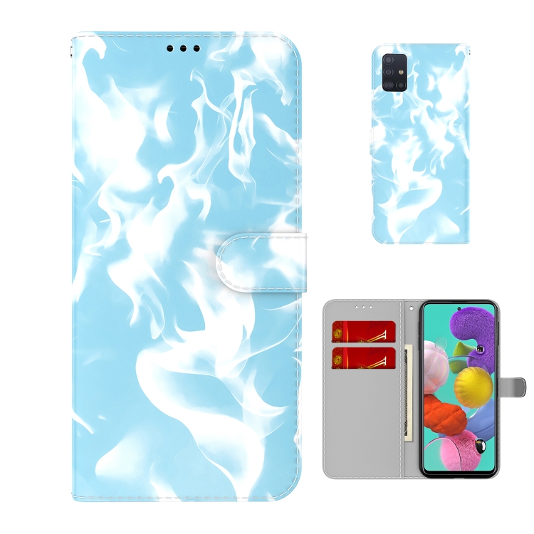 Knižkové puzdro pre Samsung Galaxy A71 - CLOUD modré