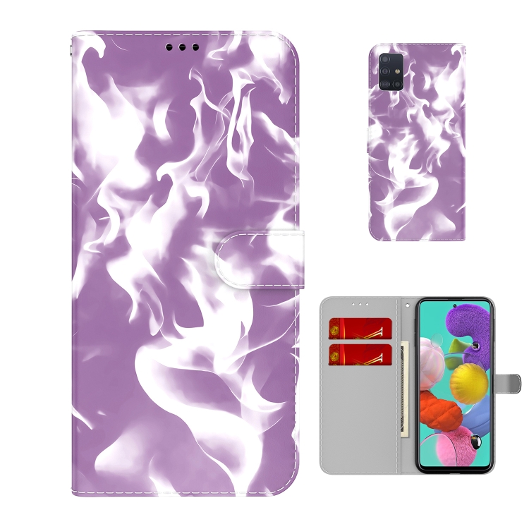 Knižkové puzdro pre Samsung Galaxy A71 - CLOUD fialové