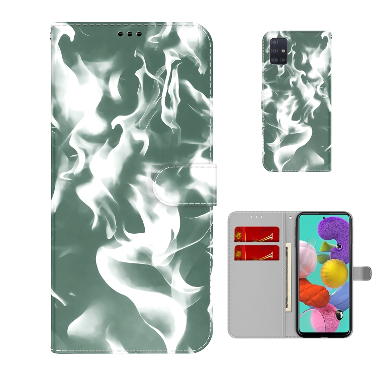 Knižkové puzdro pre Samsung Galaxy A71 - CLOUD zelené