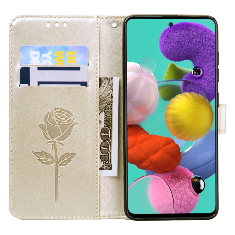 Knižkové puzdro pre Samsung Galaxy A71 - ROSE zlaté