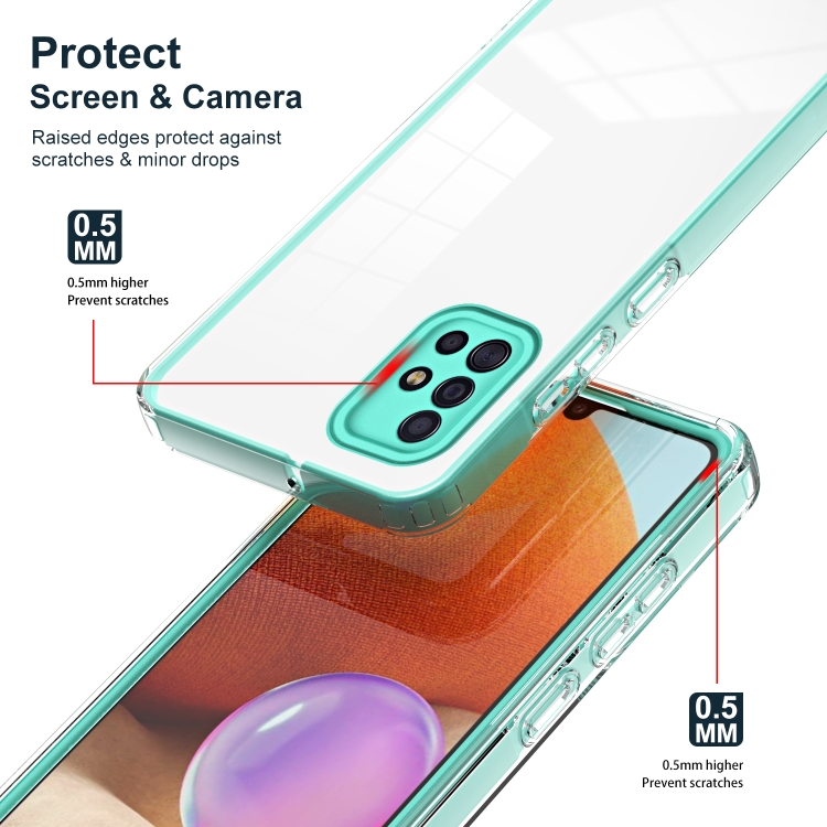 SKLO + PUZDRO 2v1 pre Samsung Galaxy A51 - Tvrdený kryt FRAME zelený