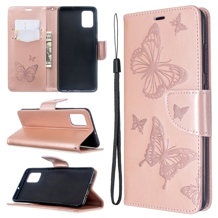 Knižkové puzdro pre Samsung Galaxy A51 - BUTTERFLY ružové