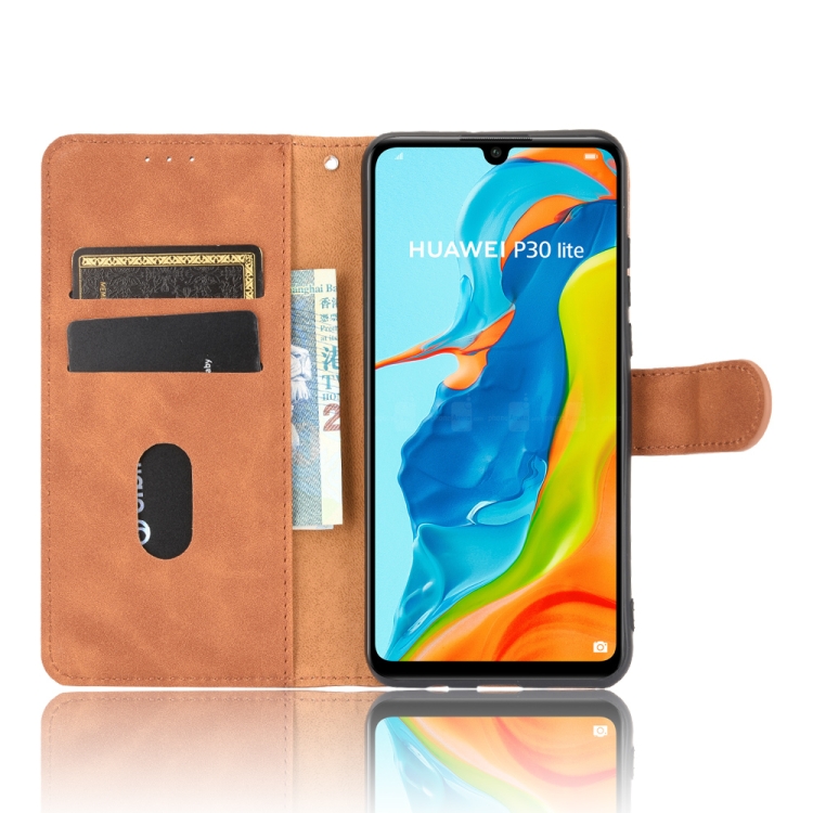 Knižkové puzdro pre Huawei P30 Lite - SOLID hnedé