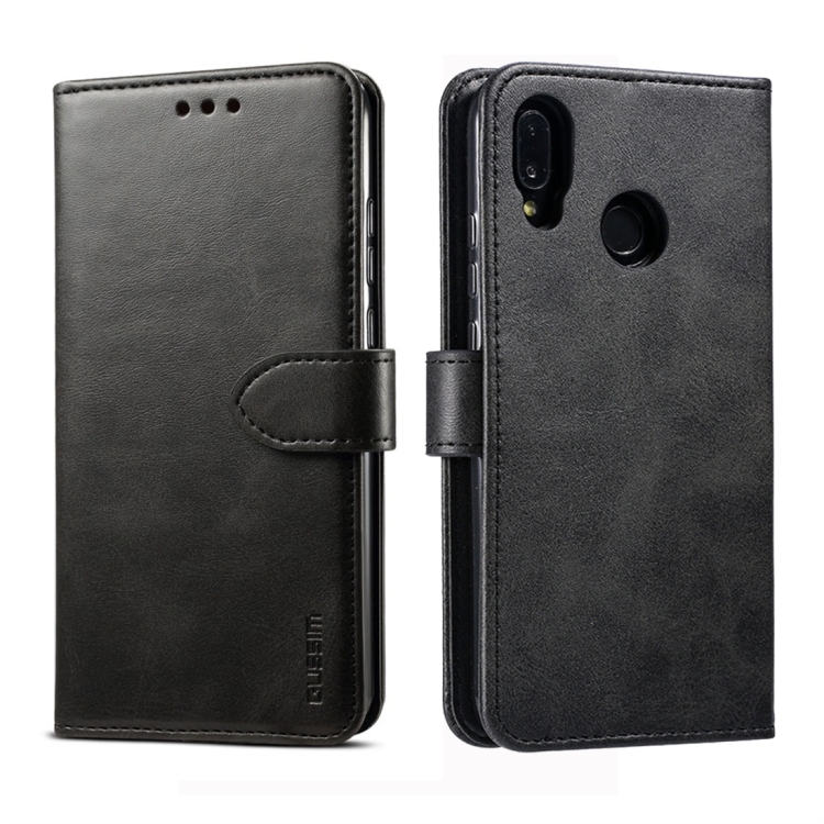 SKLO + PUZDRO 2v1 pre Huawei P20 Lite - Knižkové puzdro SOLID čierne