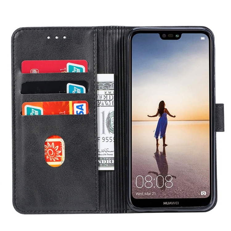 SKLO + PUZDRO 2v1 pre Huawei P20 Lite - Knižkové puzdro SOLID čierne