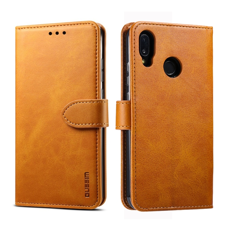 SKLO + PUZDRO 2v1 pre Huawei P20 Lite - Knižkové puzdro SOLID svetlo hnedé