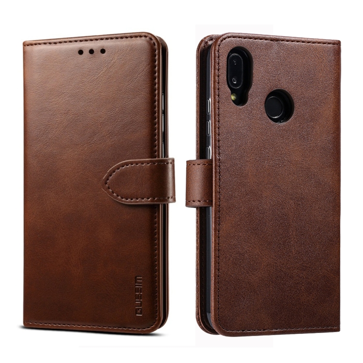 Knižkové puzdro pre Huawei P20 Lite - SOLID tmavo hnedé