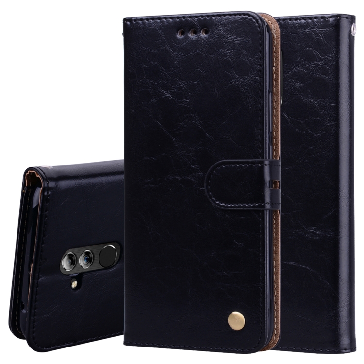 SKLO + PUZDRO 2v1 pre Huawei Mate 20 Lite - Knižkové puzdro SOLID čierne