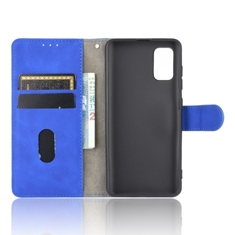 SKLO + PUZDRO 2v1 pre Samsung Galaxy A41 - Knižkové puzdro SOLID modré