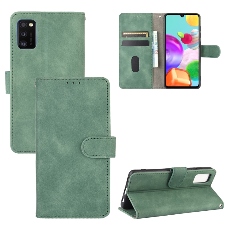 Knižkové puzdro pre Samsung Galaxy A41 - SOLID zelené