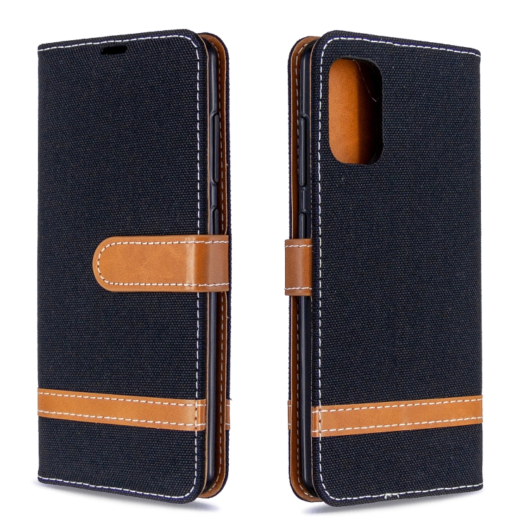 Knižkové puzdro pre Samsung Galaxy A41 - DENIM čierne