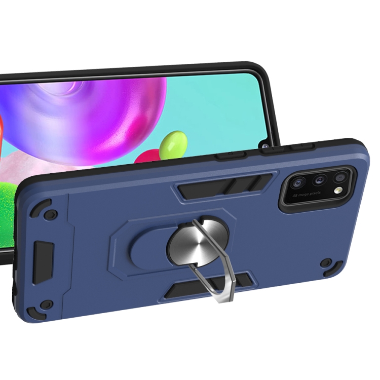 Tvrdený kryt pre Samsung Galaxy A41 - RING ARMOR modrý