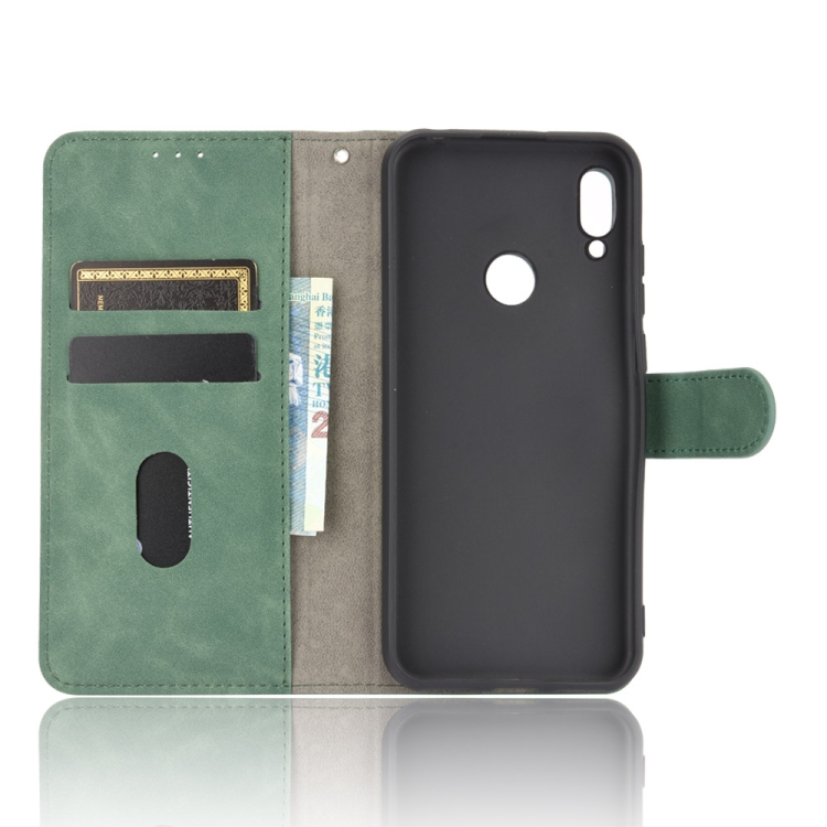 SKLO + PUZDRO 2v1 pre Huawei Y6 2019 - Knižkové puzdro SOLID zelené