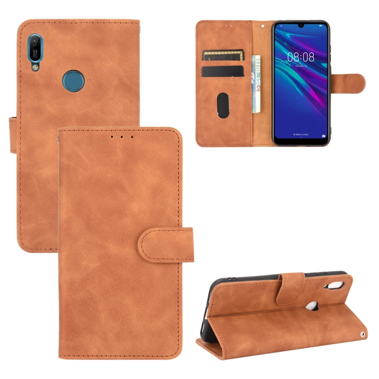 Knižkové puzdro pre Huawei Y6 2019 - SOLID hnedé