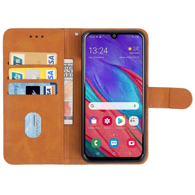 SKLO + PUZDRO 2v1 pre Samsung Galaxy A40 - Knižkové puzdro SOLID hnedé