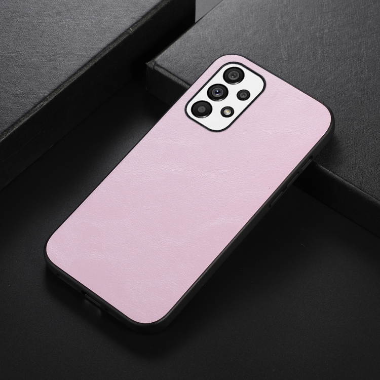 SKLO + PUZDRO 2v1 pre Samsung Galaxy A53 5G - Tvrdené COWHIDE ružové