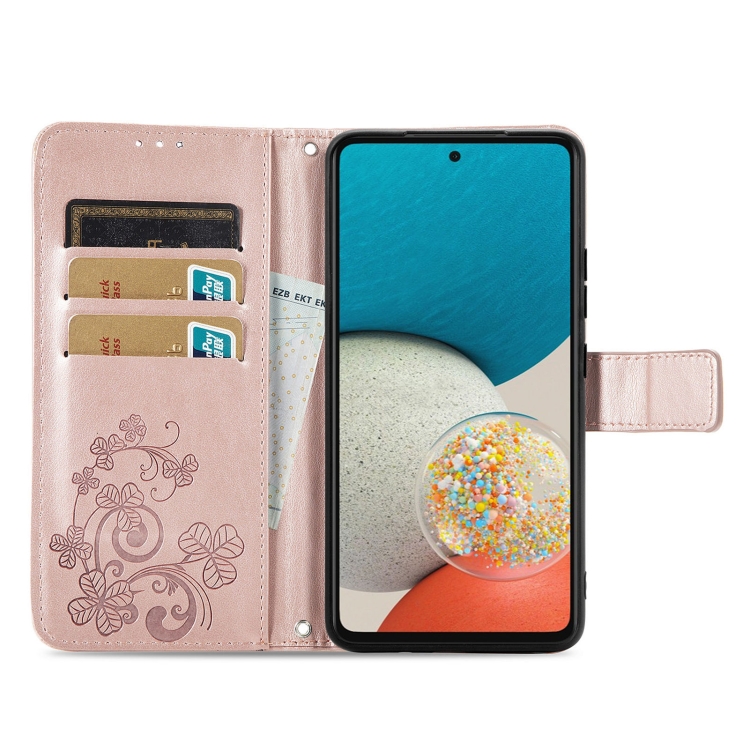 Knižkové puzdro pre Samsung Galaxy A53 5G - LEAF ružové