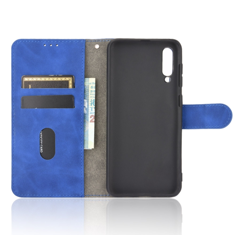 SKLO + PUZDRO 2v1 pre Samsung Galaxy A50 - Knižkové puzdro SOLID modré