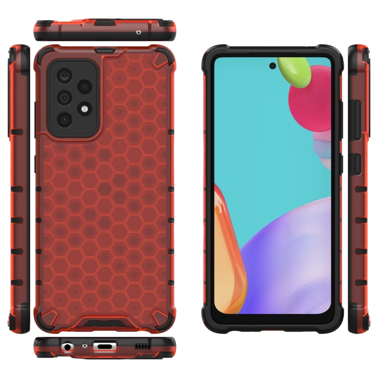 SKLO + PUZDRO 2v1 pre Samsung Galaxy A52 / A52 5G / A52s - Tvrdené COMB červené