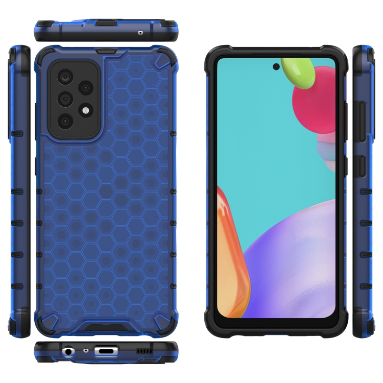 SKLO + PUZDRO 2v1 pre Samsung Galaxy A52 / A52 5G / A52s - Tvrdené COMB modré