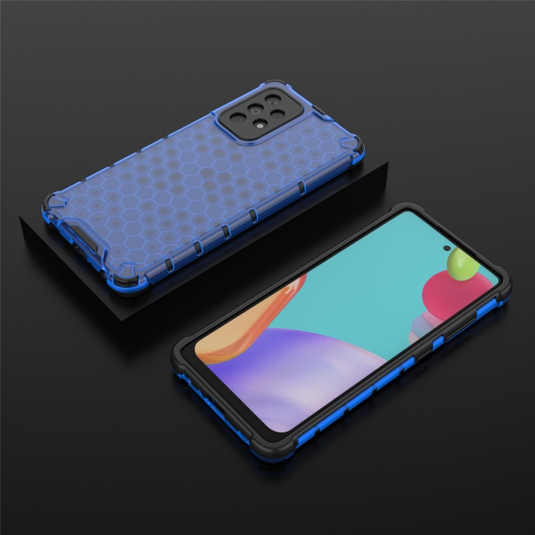 SKLO + PUZDRO 2v1 pre Samsung Galaxy A52 / A52 5G / A52s - Tvrdené COMB modré
