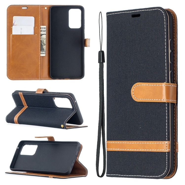 Knižkové puzdro pre Samsung Galaxy A52 / A52 5G / A52s - DENIM čierne