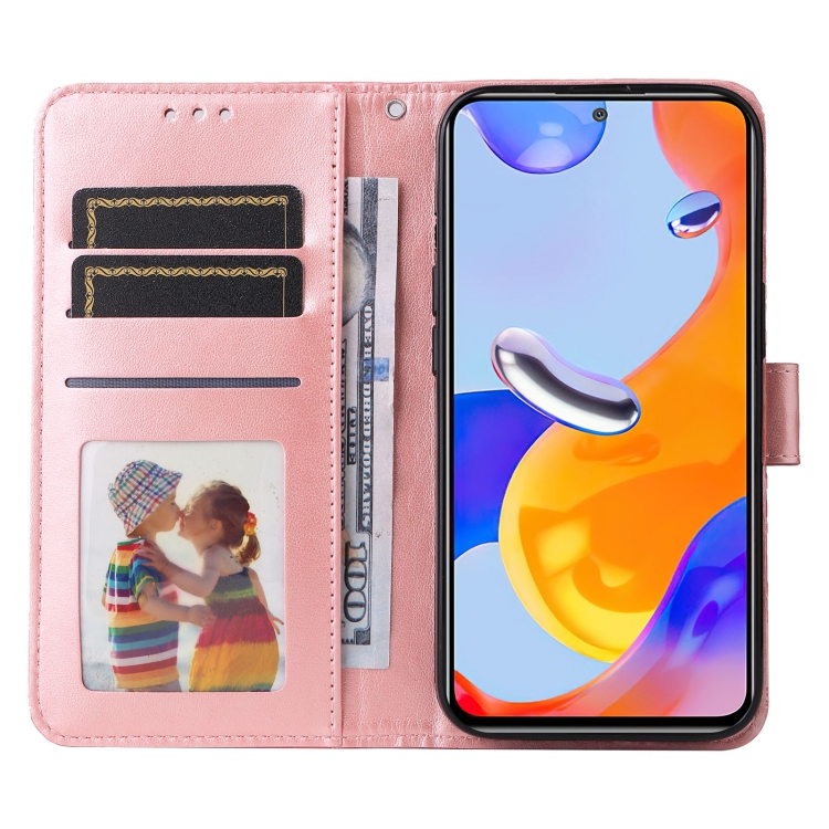 SKLO + PUZDRO 2v1 pre Xiaomi Redmi Note 11 Pro / 11 Pro 5G - Knižkové FLIP rose