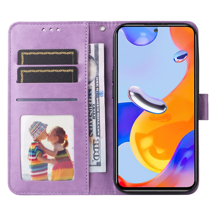 SKLO + PUZDRO 2v1 pre Xiaomi Redmi Note 11 Pro /11 Pro 5G - Knižkové FLIP purple
