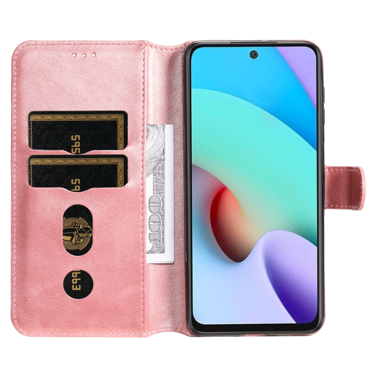 SKLO + PUZDRO 2v1 pre Xiaomi Redmi 10 / Redmi 10 2022 - Knižkové SOLID ružové