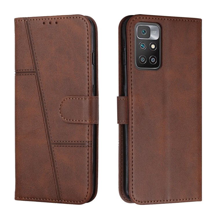 Knižkové puzdro pre Xiaomi Redmi 10 / Redmi 10 2022 - CALF hnedé