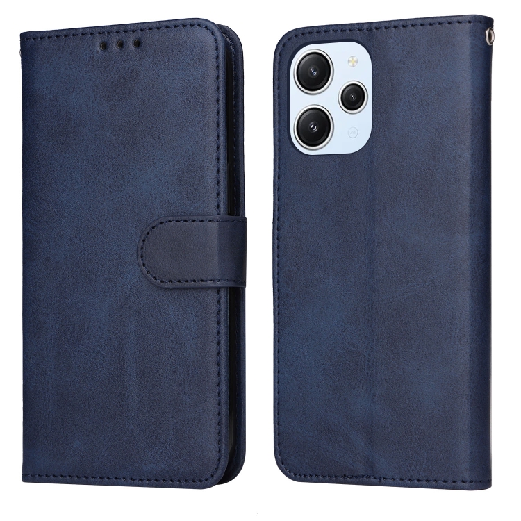 SKLO + PUZDRO 2v1 pre Xiaomi Redmi 12 - Knižkové puzdro SOLID modré
