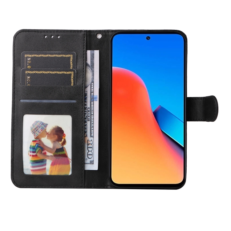 SKLO + PUZDRO 2v1 pre Xiaomi Redmi 12 - Knižkové puzdro SOLID čierne