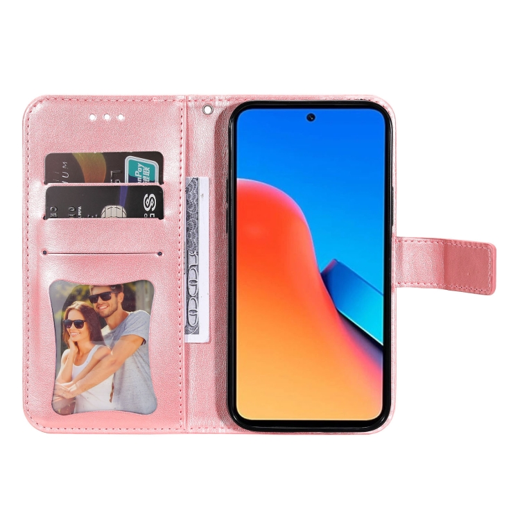SKLO + PUZDRO 2v1 pre Xiaomi Redmi 12 - Knižkové puzdro FLOWERS ružové