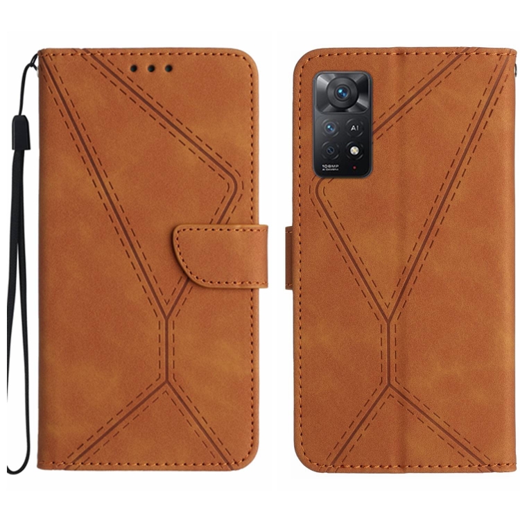 Knižkové puzdro pre Xiaomi Redmi Note 11 Pro / Note 11 Pro 5G - STI hnedé