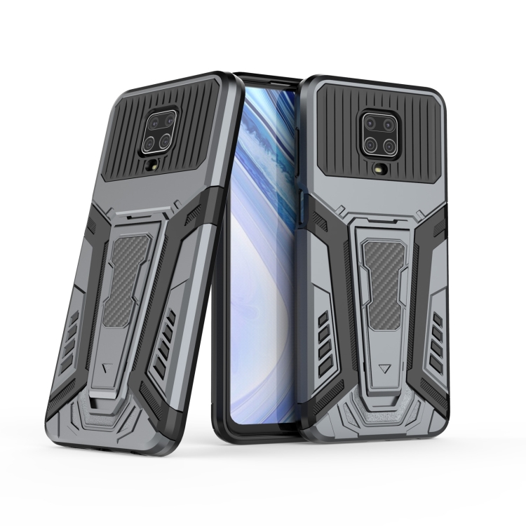 9D SKLO + KRYT 2v1 pre Xiaomi Redmi Note 9 Pro / Note 9s - HOLDER sivý