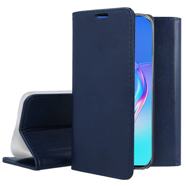 SKLO + PUZDRO 2v1 pre Xiaomi Redmi 13C - Knižkové puzdro MAGNETIC modré