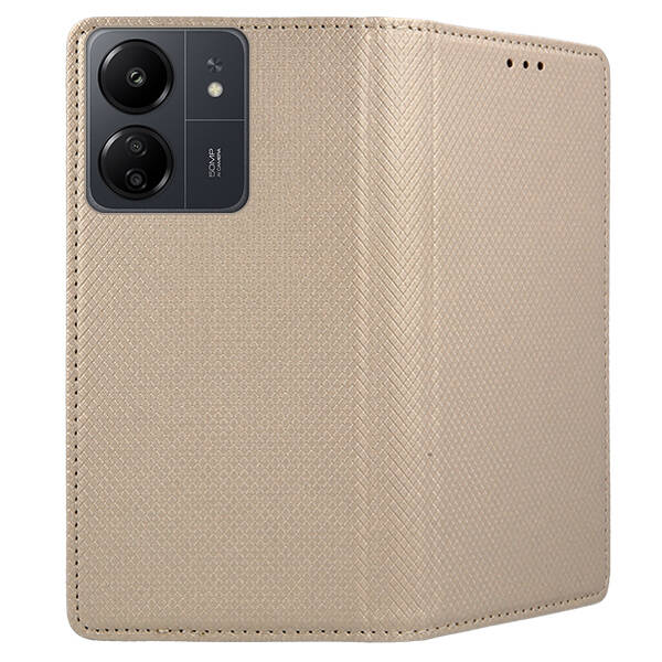 Knižkové puzdro pre Xiaomi Redmi 13C - SMART MAGNET zlaté