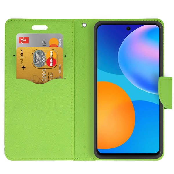 SKLO + PUZDRO 2v1 pre Honor 90 Lite 5G - Knižkové FANCY modro zelené