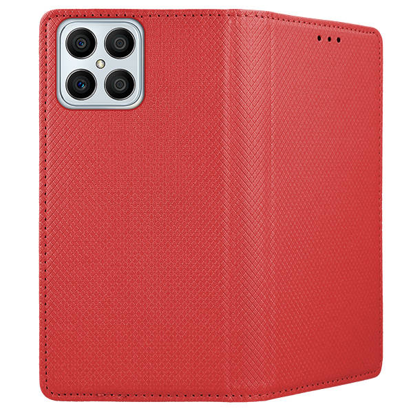 9D SKLO + PUZDRO 2v1 pre Honor X6 / Honor X8 5G - Knižkové puzdro MAGNET červené