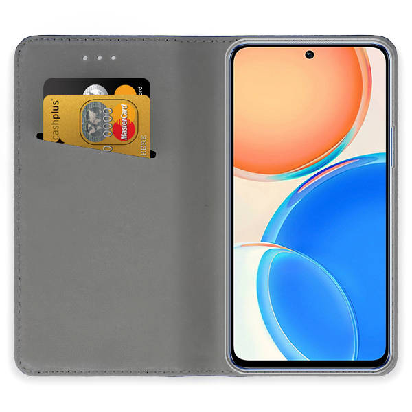 9D SKLO + PUZDRO 2v1 pre Honor X6 / Honor X8 5G - Knižkové puzdro MAGNET modré