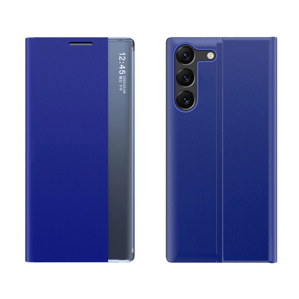 SKLO + PUZDRO 2v1 pre Samsung Galaxy A05s - Knižkové puzdro SLEEP modré