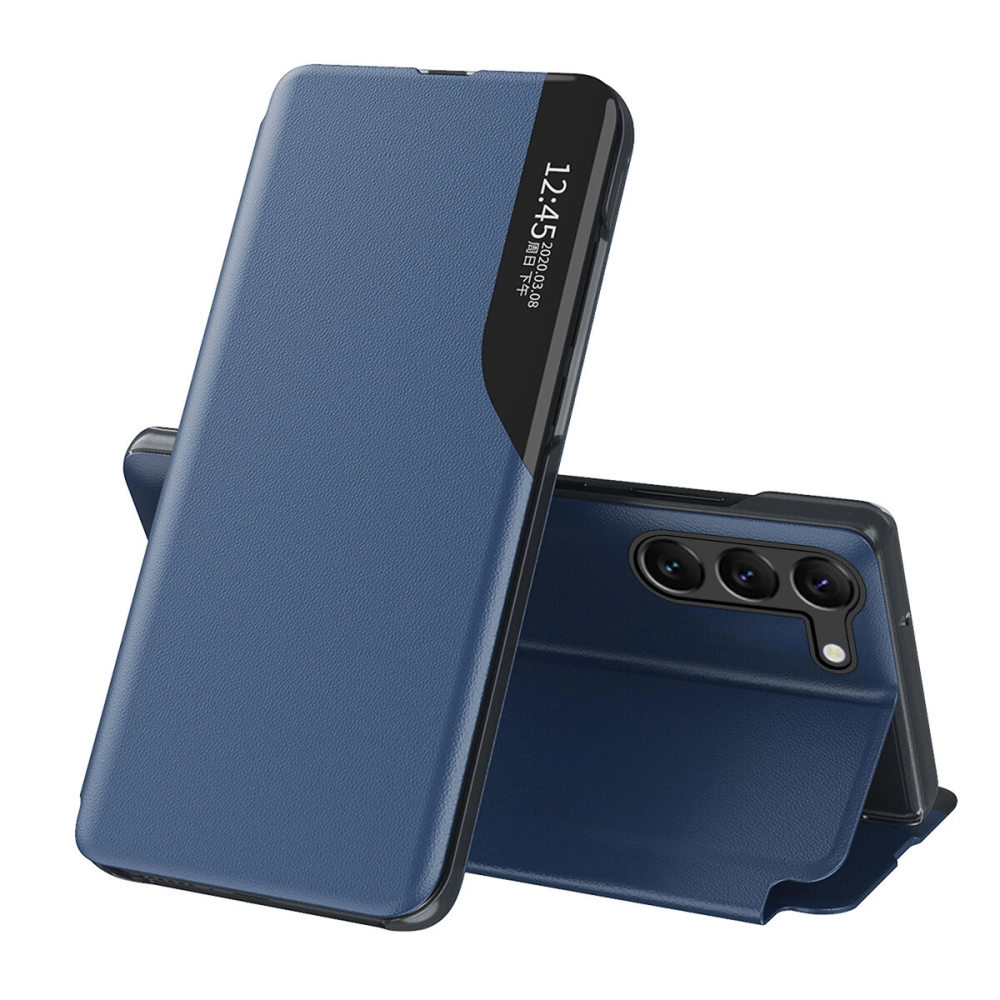 SKLO + PUZDRO 2v1 pre Samsung Galaxy A05s - Knižkové puzdro SMART VIEW modré