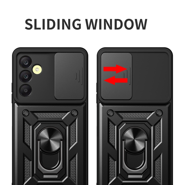 Tvrdený kryt pre Samsung Galaxy A25 5G - RING ARMOR SLIDE modrý