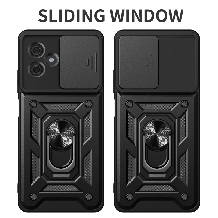 Tvrdený kryt pre Moto G54 5G / G54 5G Power Edition - RING ARMOR SLIDE čierny
