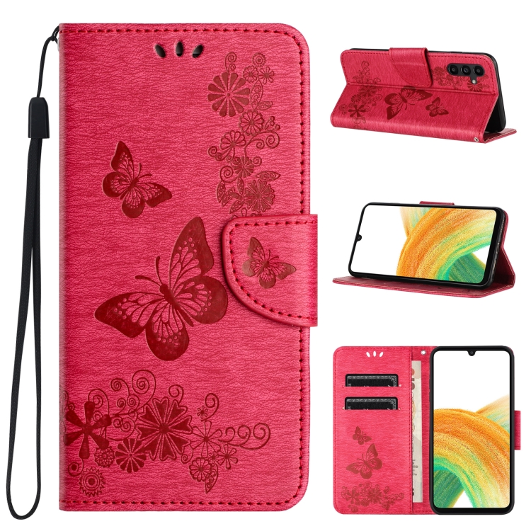 SKLO + PUZDRO 2v1 pre Samsung Galaxy S24 5G - Knižkové puzdro BUTTERFLY ružové